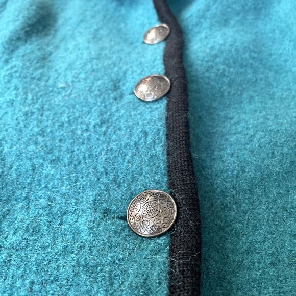 VINTAGE Appleseeds Petites 100% Boiled Wool Blazer Women’s Petite Medium - Picture 3 of 14